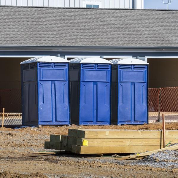 Heavy-duty construction site porta potty in Helena, Montana
